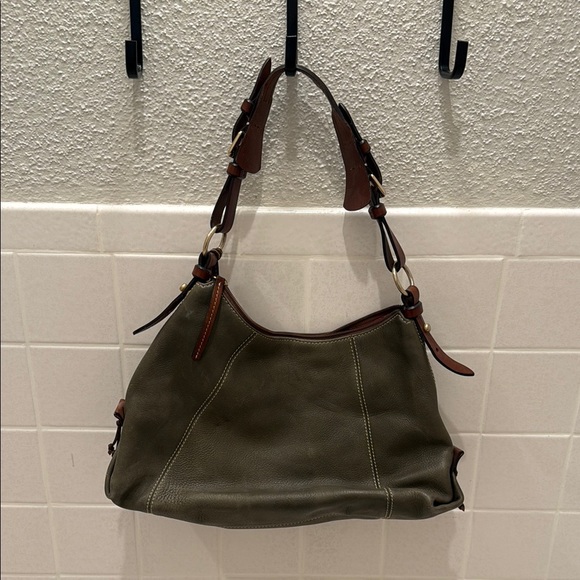 Dooney & Bourke Green Brown Hobo Bag - Picture 3 of 3